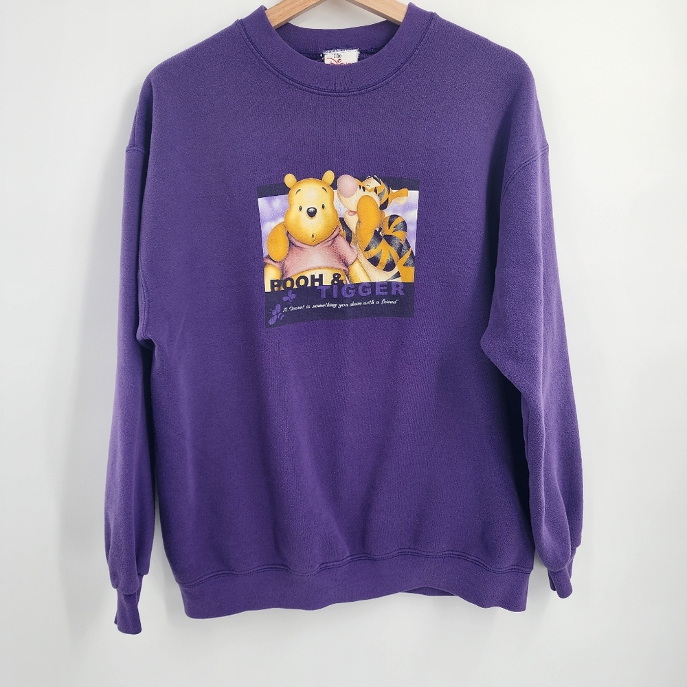 Vintage Disney Store Pooh and Tigger Crewneck Sweatshirt